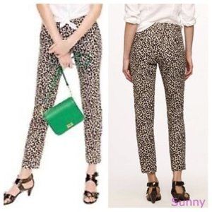 J.Crew Linen Leopard Pants